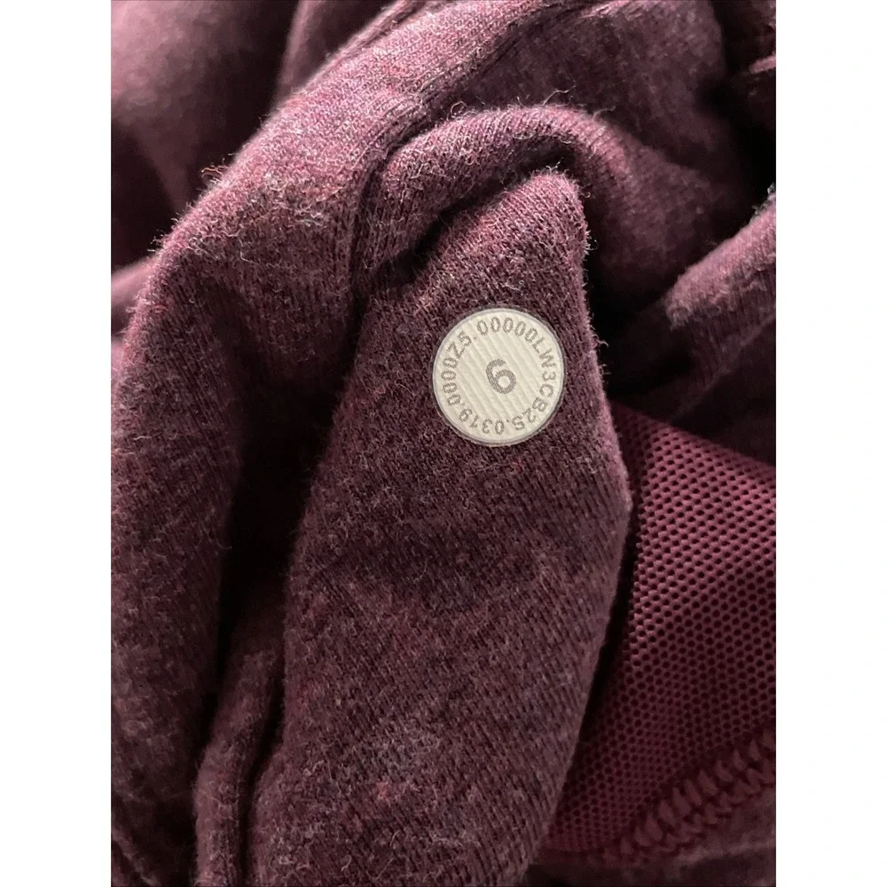 Lululemon Back To It Crew Sweatshirt Size 6 Long Sleeve Kangaroo Pocket Purple